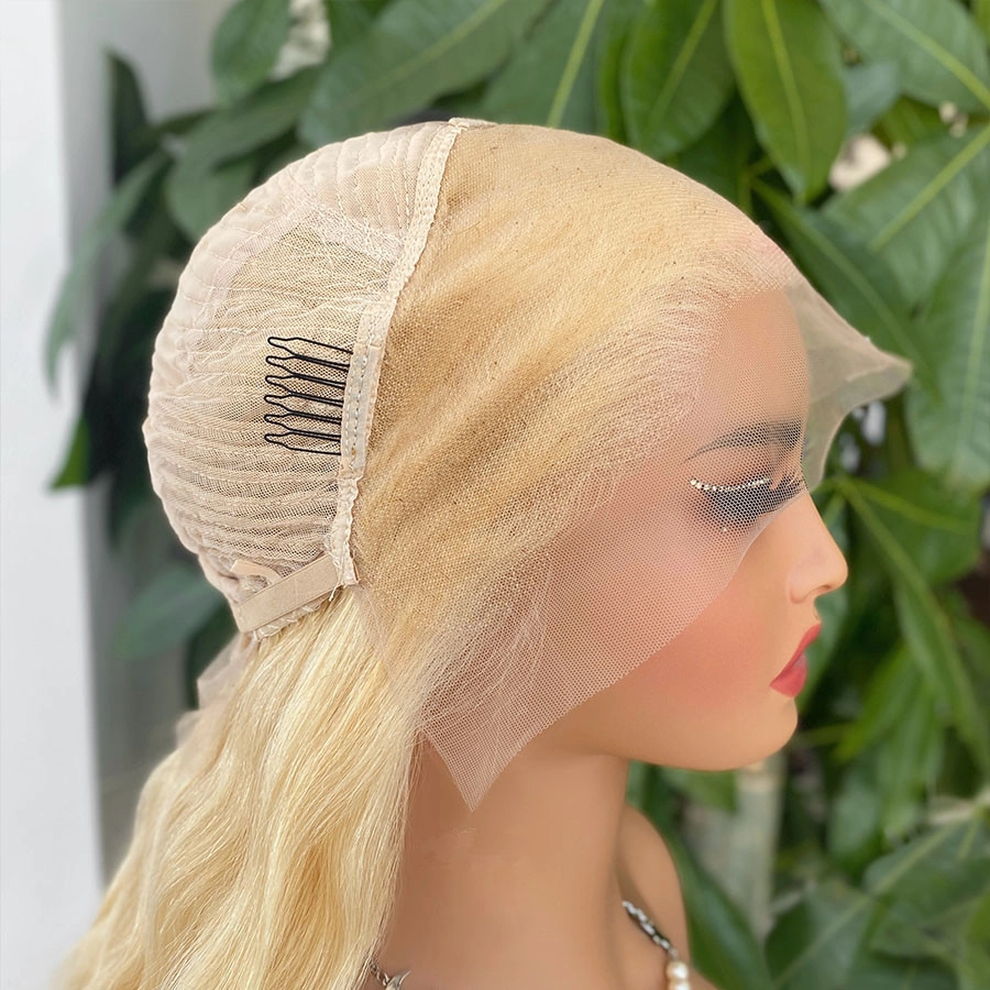 30inch Blonde Pink Color Transparent Lace 13x4 Lace Frontal Wig